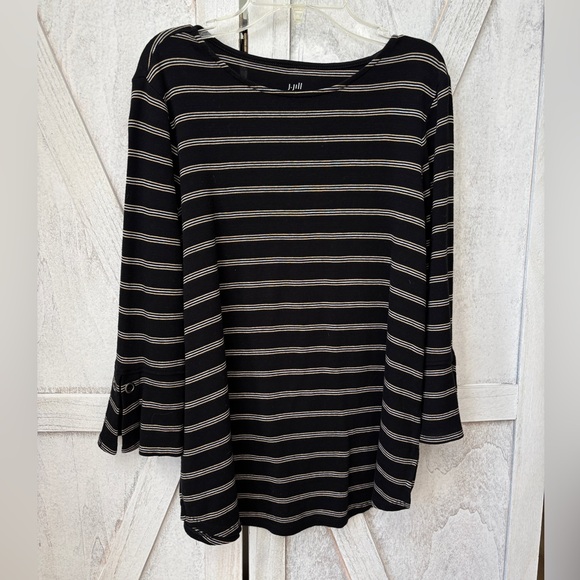 J. Jill Tops - J. Jill Striped Top Women’s Small Black & White Pima Cotton